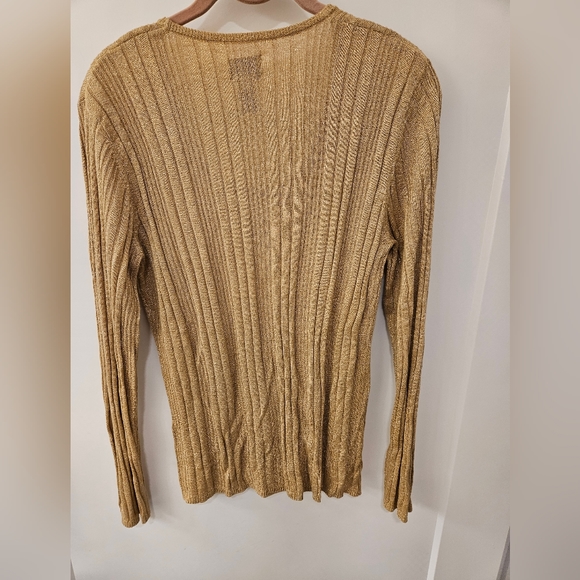 Chico's Gold Metallic Jersey - Chico's Size 2 - NWOT - Picture 8 of 9